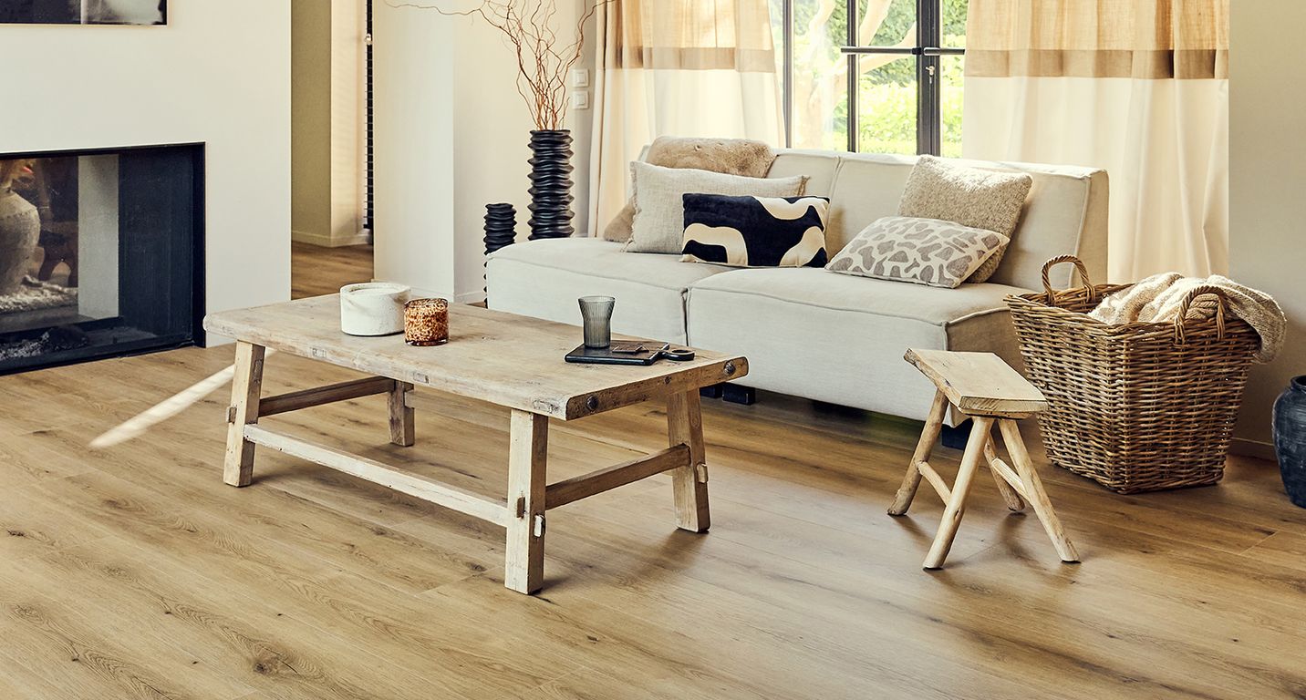 Sol vinyle CHATEAU XXL , Bois chêne naturel clair, lame 23.00 x 184.20 cm