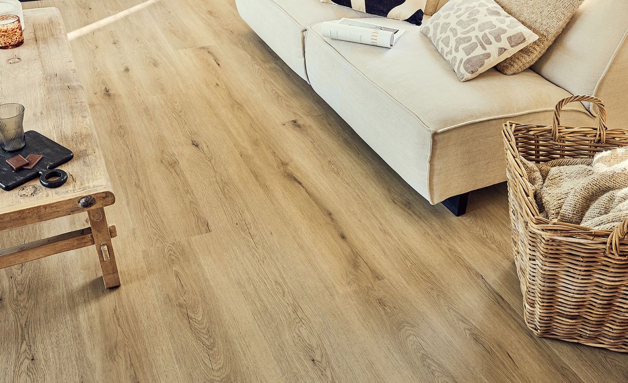 Sol vinyle CHATEAU XXL , Bois chêne naturel clair, lame 23.00 x 184.20 cm