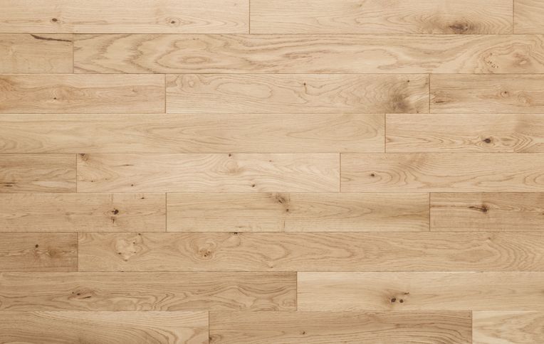 Parquet massif ROYAUME 90 CHENE AUTHENTIQUE, chêne naturel, verni, larg. 9.00 cm