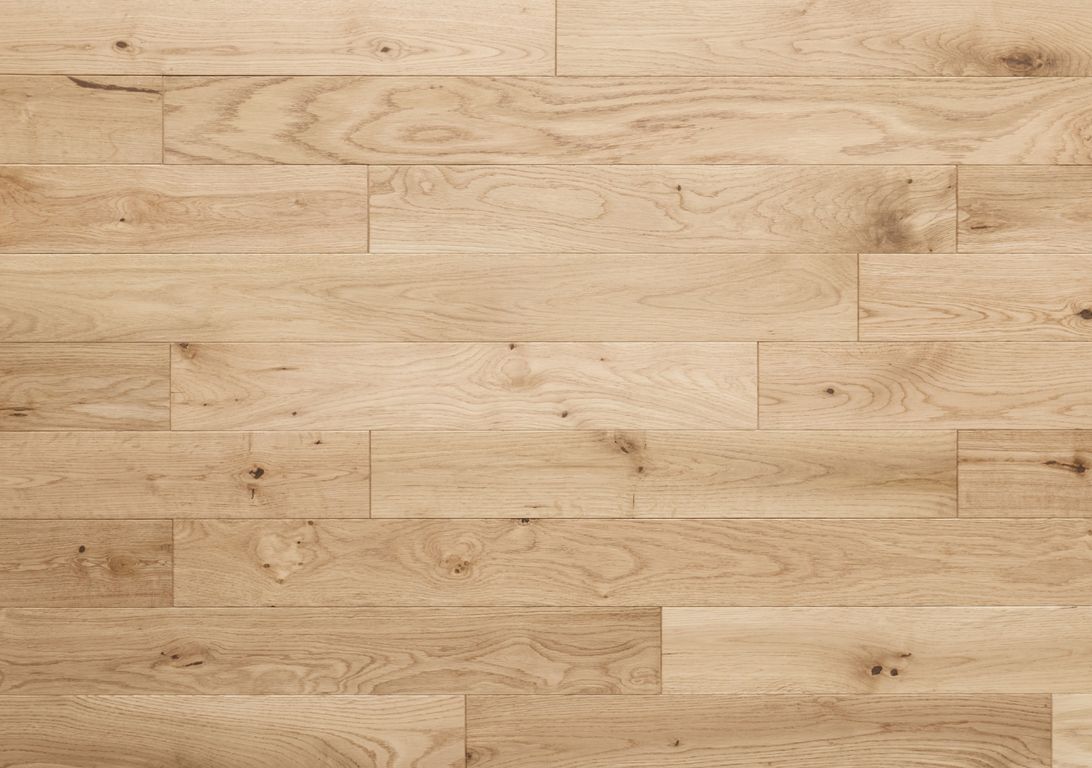 Parquet massif ROYAUME 90 CHENE AUTHENTIQUE, chêne naturel, verni, larg. 9.00 cm