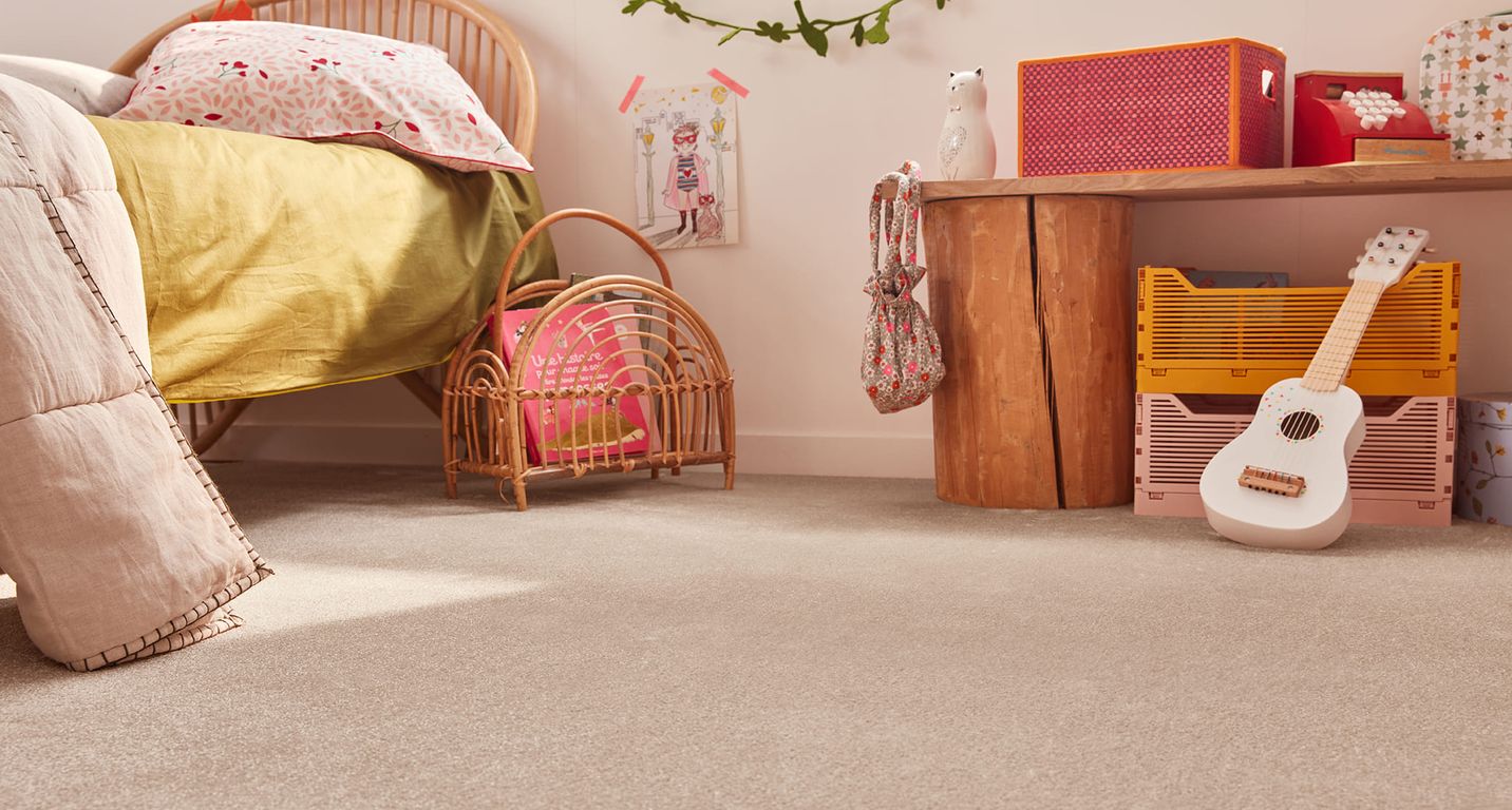 Moquette velours MERVEILLE ECO, col Beige, rouleau 4.00 m