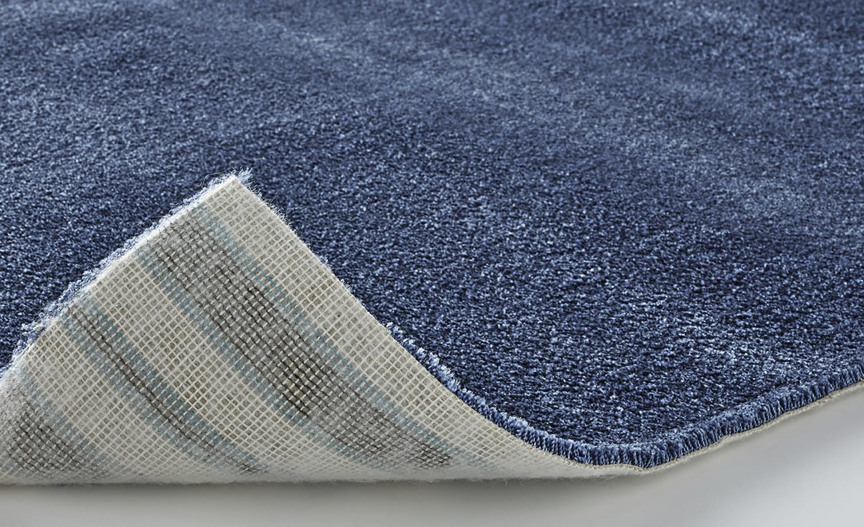 Moquette velours MERVEILLE ECO, col Bleu marine, rouleau 4.00 m