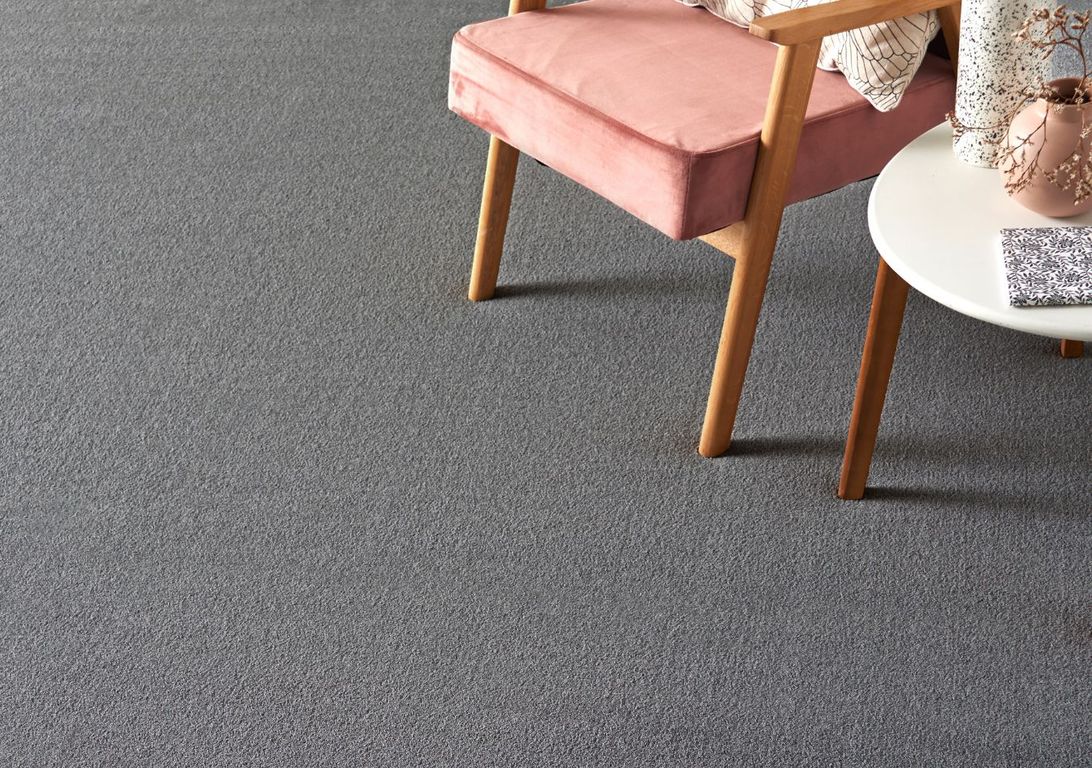 Moquette velours MERVEILLE ECO, col Gris , rouleau 4.00 m