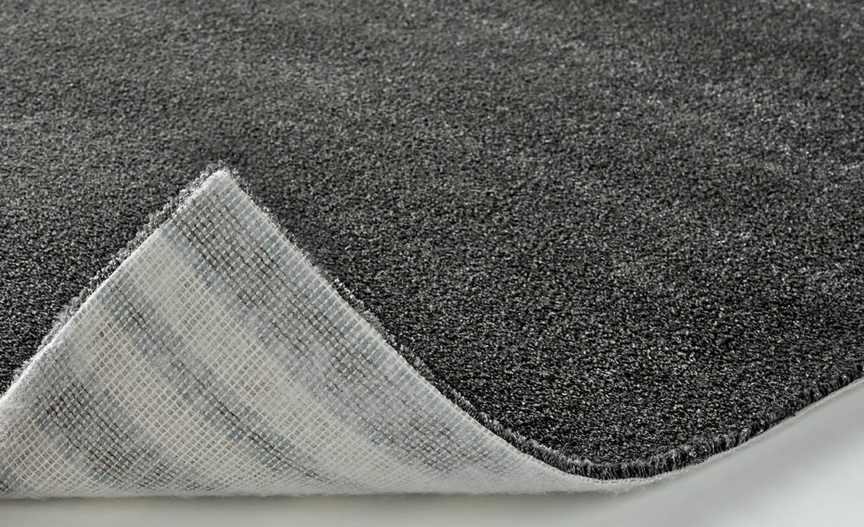 Moquette velours MERVEILLE ECO, col Gris anthracite , rouleau 4.00 m