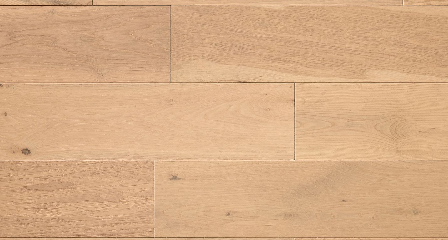 Parquet massif ROYAUME 125 CHENE AUTHENTIQUE, chêne naturel, verni, larg. 12.50 cm