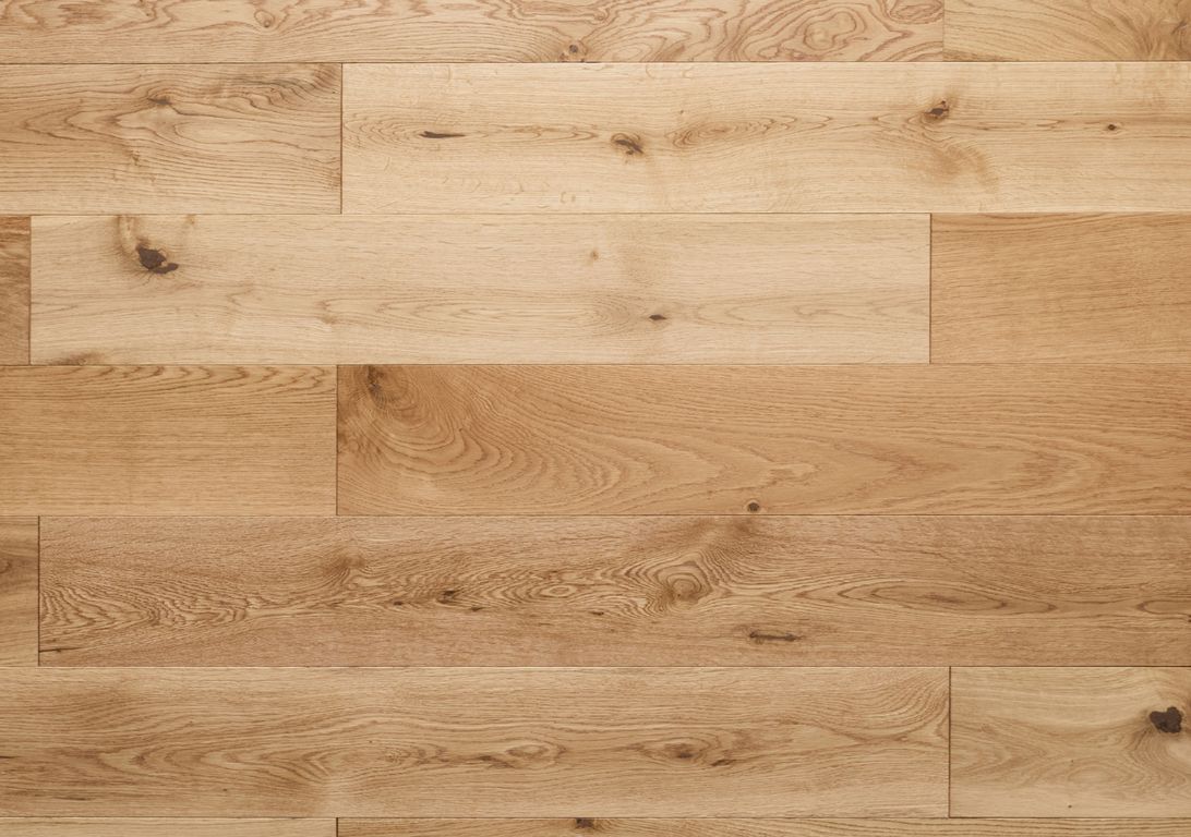 Parquet massif ROYAUME 150 CHENE AUTHENTIQUE, chêne naturel, verni, larg. 15.00 cm