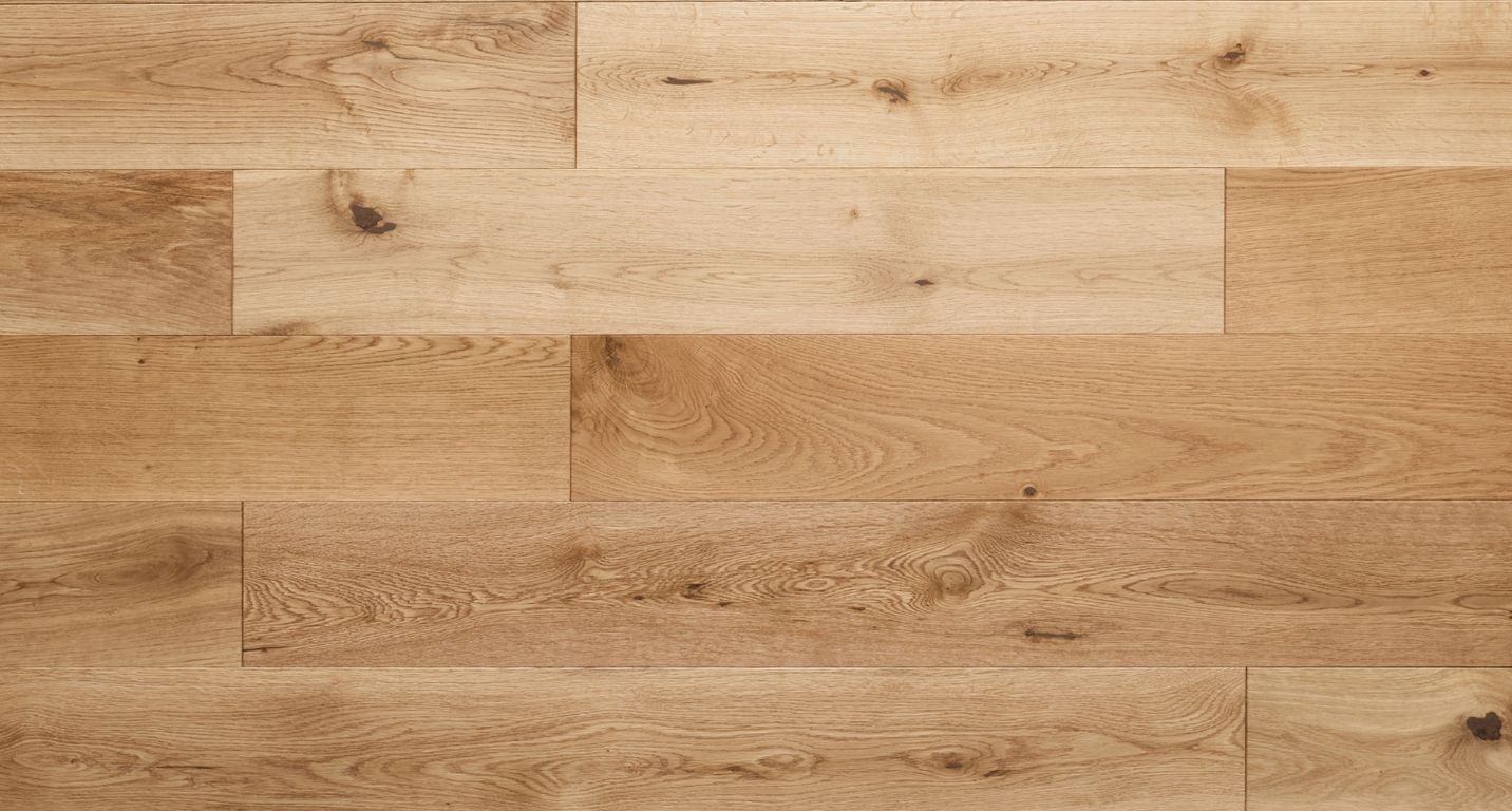 Parquet massif ROYAUME 150 CHENE AUTHENTIQUE, chêne naturel, verni, larg. 15.00 cm