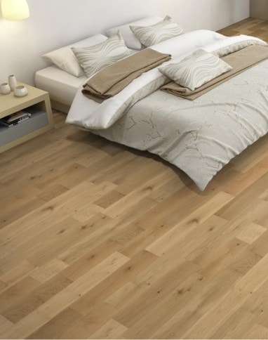 Parquet massif ROYAUME 150 CHENE AUTHENTIQUE, chêne naturel, verni, larg. 15.00 cm