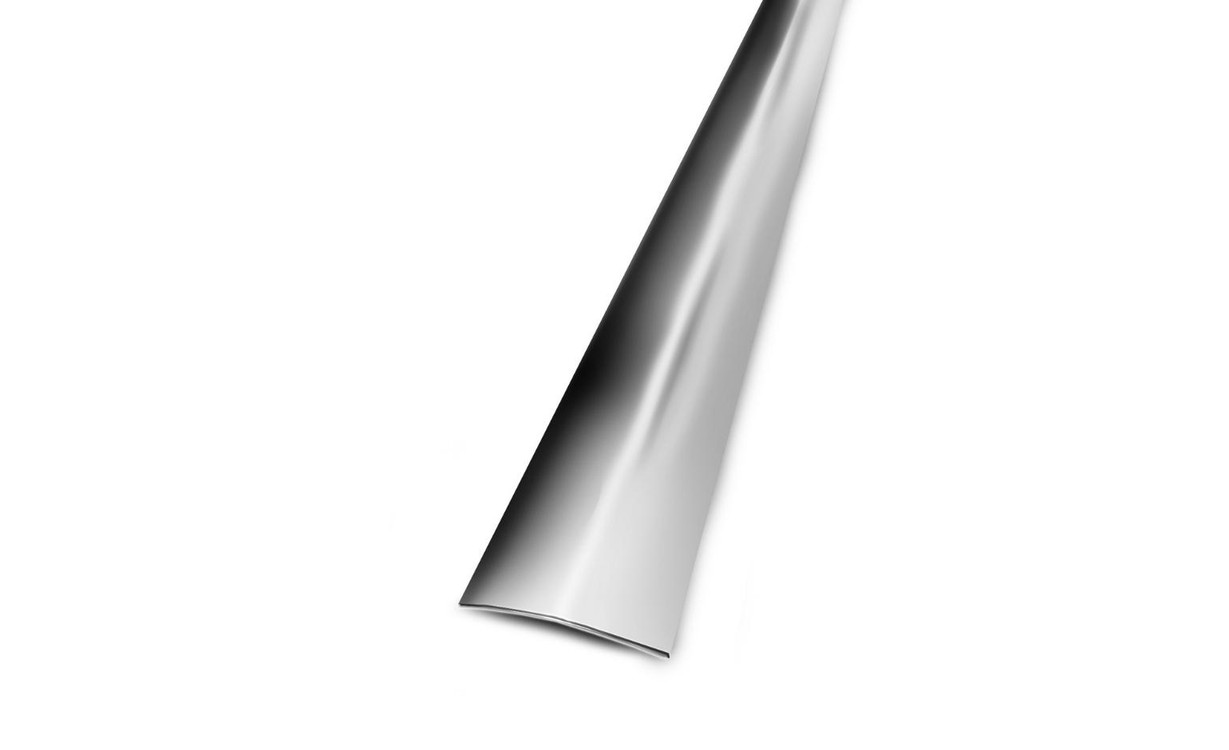 Barre de seuil SEUIL ADHESIF 30  INOX 166, Aluminium, décor , l.3.00 x L. 166.00 cm
