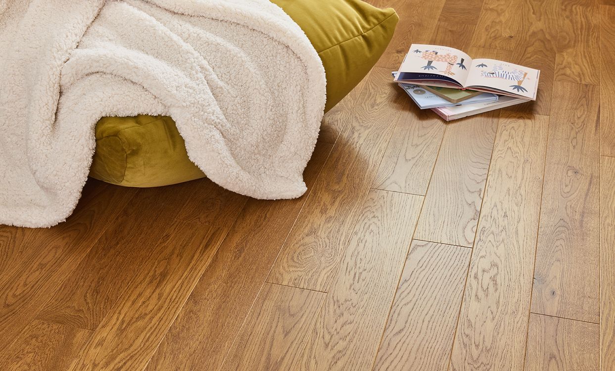 Parquet contrecollé PALAIS 130 CHENE AUTHENTIQUE, chêne miel, verni, larg. 13.00 cm