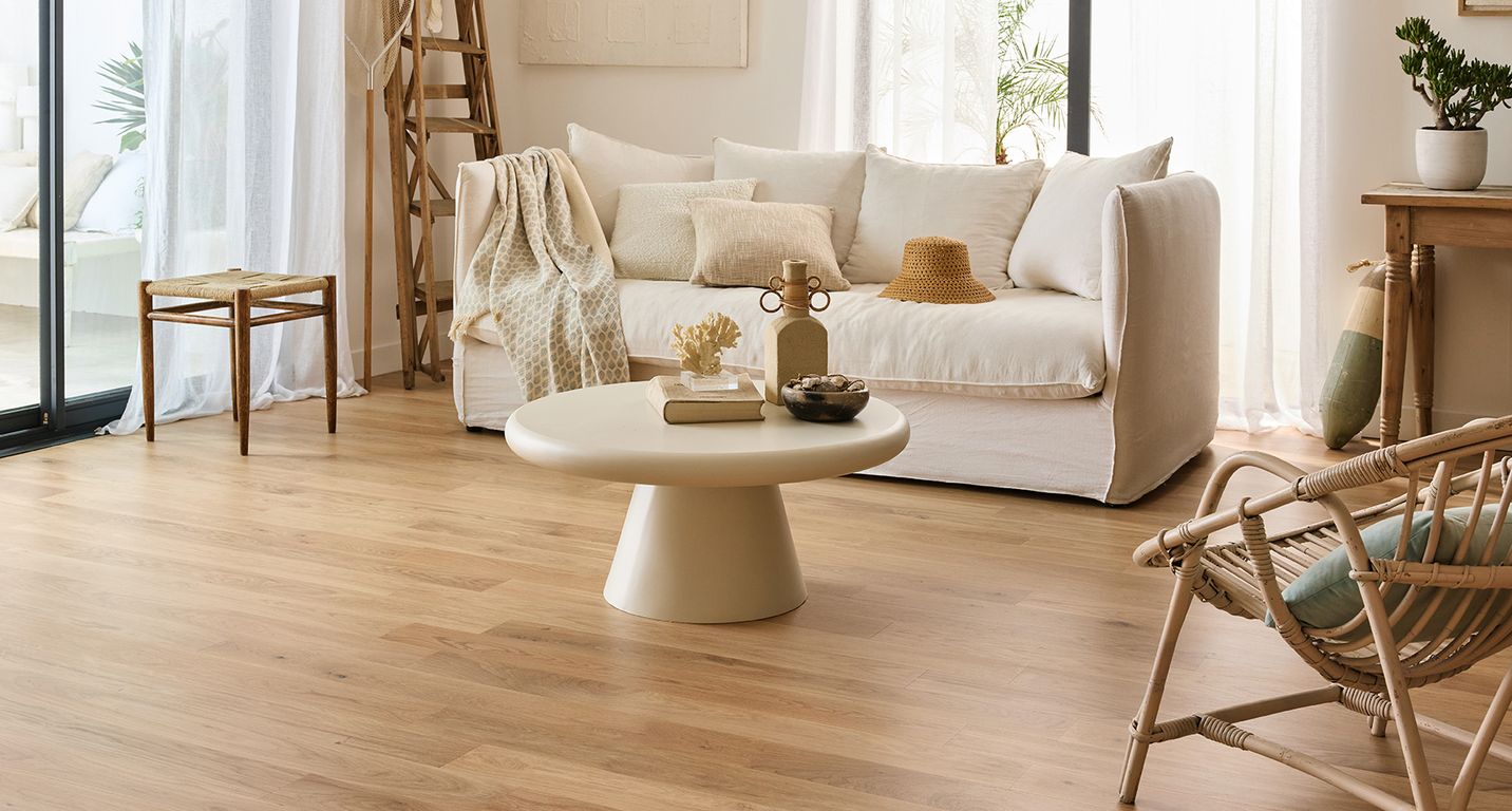 Parquet contrecollé PALAIS 110 CHENE AUTHENTIQUE, chêne blanc, verni, larg. 11.00 cm