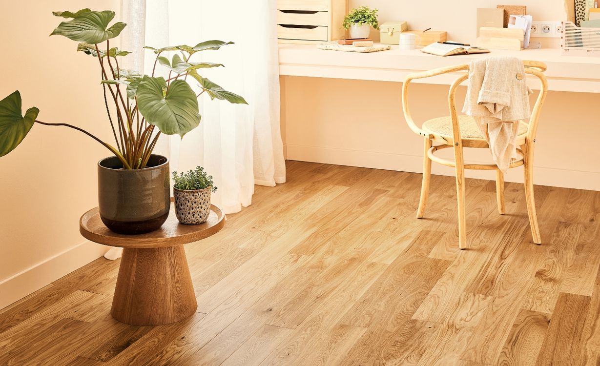 Parquet contrecollé PALAIS 110 CHENE AUTHENTIQUE, chêne naturel, verni, larg. 11.00 cm