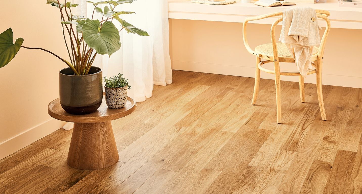 Parquet contrecollé PALAIS 110 CHENE AUTHENTIQUE, chêne naturel, verni, larg. 11.00 cm