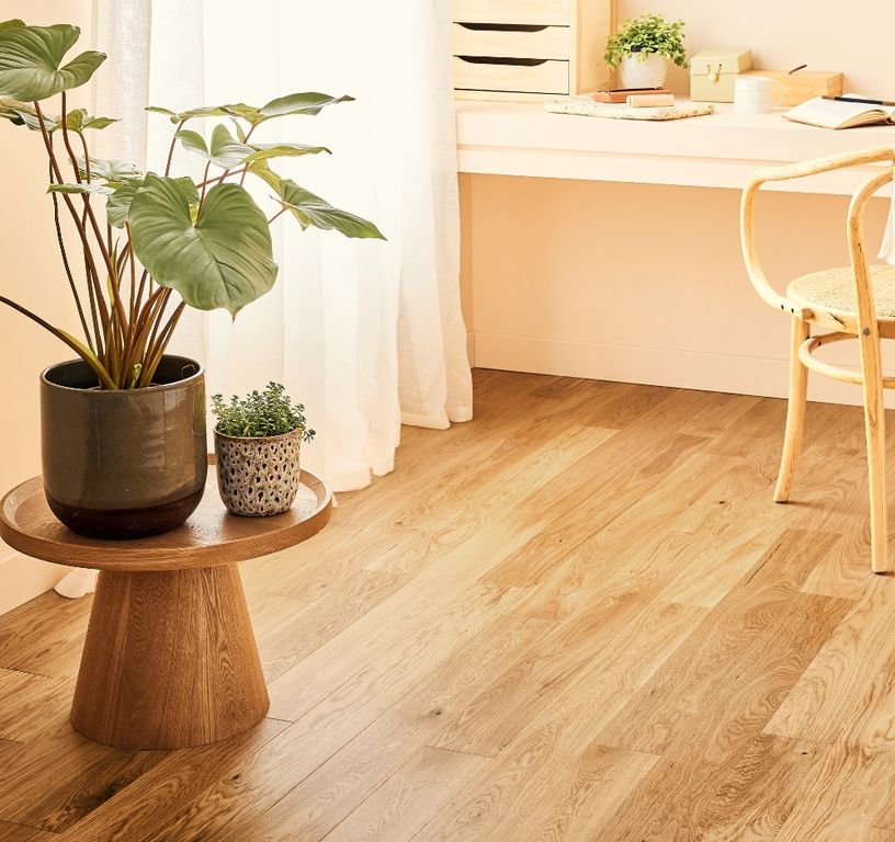 Parquet contrecollé PALAIS 110 CHENE AUTHENTIQUE, chêne naturel, verni, larg. 11.00 cm