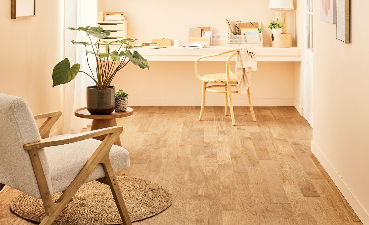 Parquet contrecollé PALAIS 110 CHENE AUTHENTIQUE, chêne naturel, verni, larg. 11.00 cm