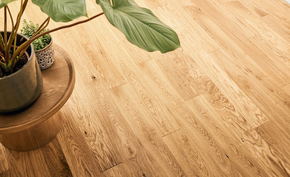 Parquet contrecollé PALAIS 110 CHENE AUTHENTIQUE, chêne naturel, verni, larg. 11.00 cm