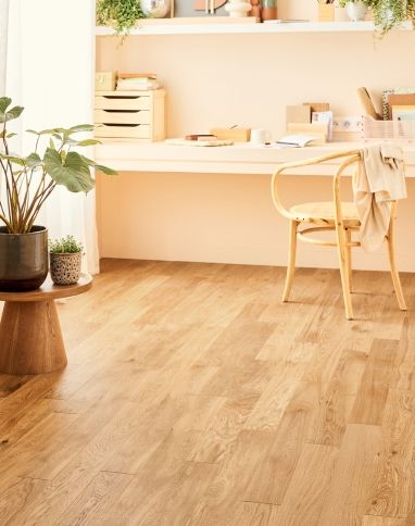 Parquet contrecollé PALAIS 110 CHENE AUTHENTIQUE, chêne naturel, verni, larg. 11.00 cm