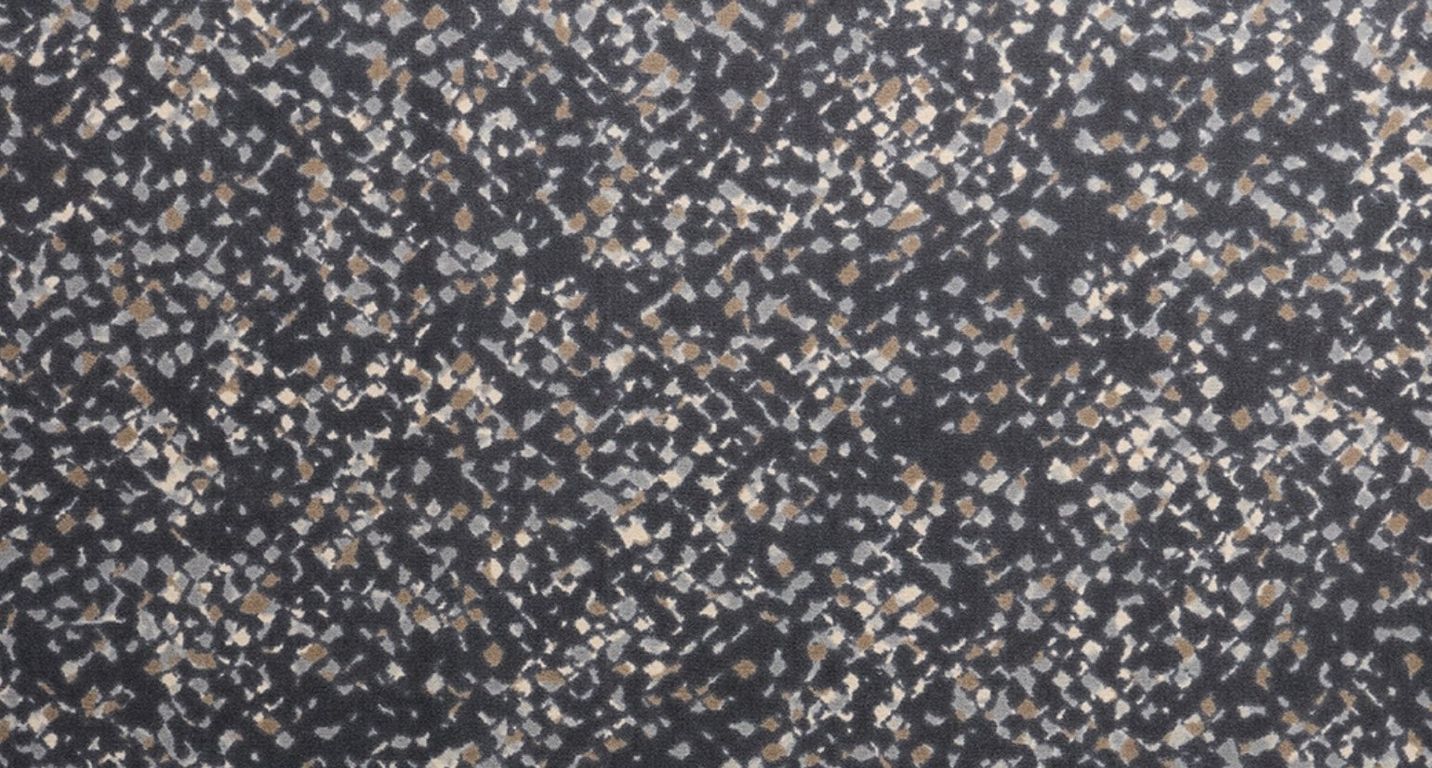 Moquette imprimée Meteor , col bleu marine, rouleau 4.00 m