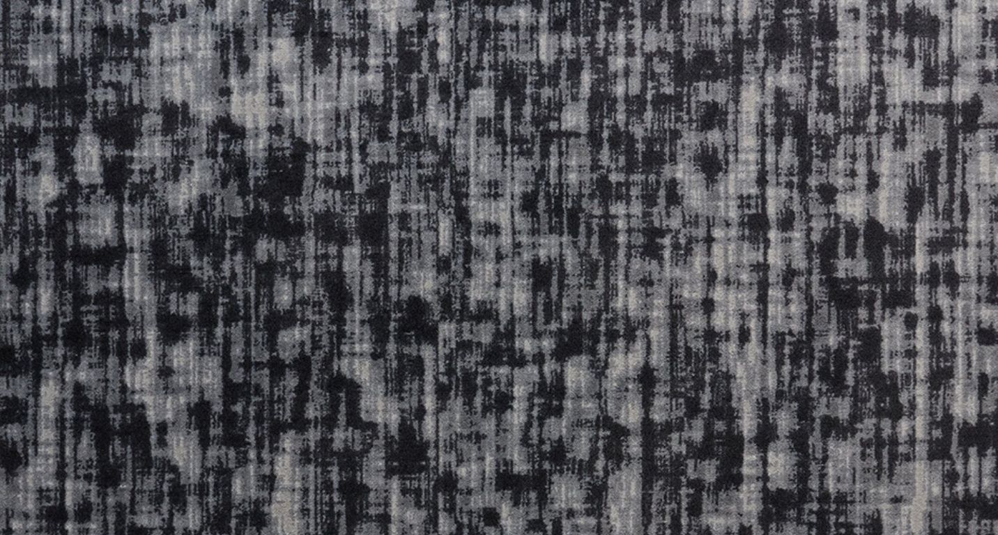 Moquette imprimée Odyssey, col noir et gris, rouleau 4.00 m