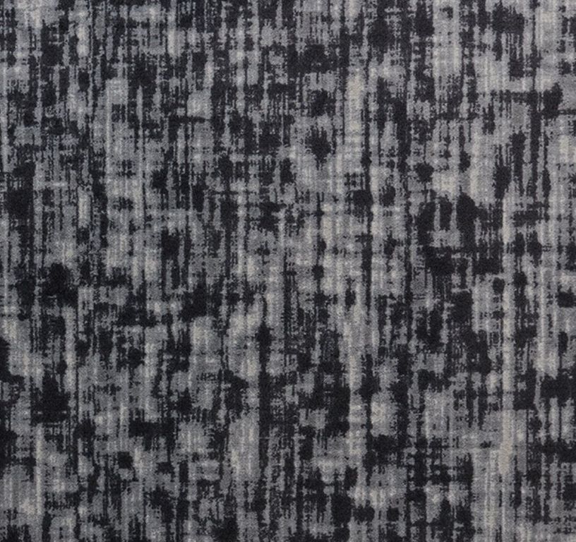 Moquette imprimée Odyssey, col noir et gris, rouleau 4.00 m