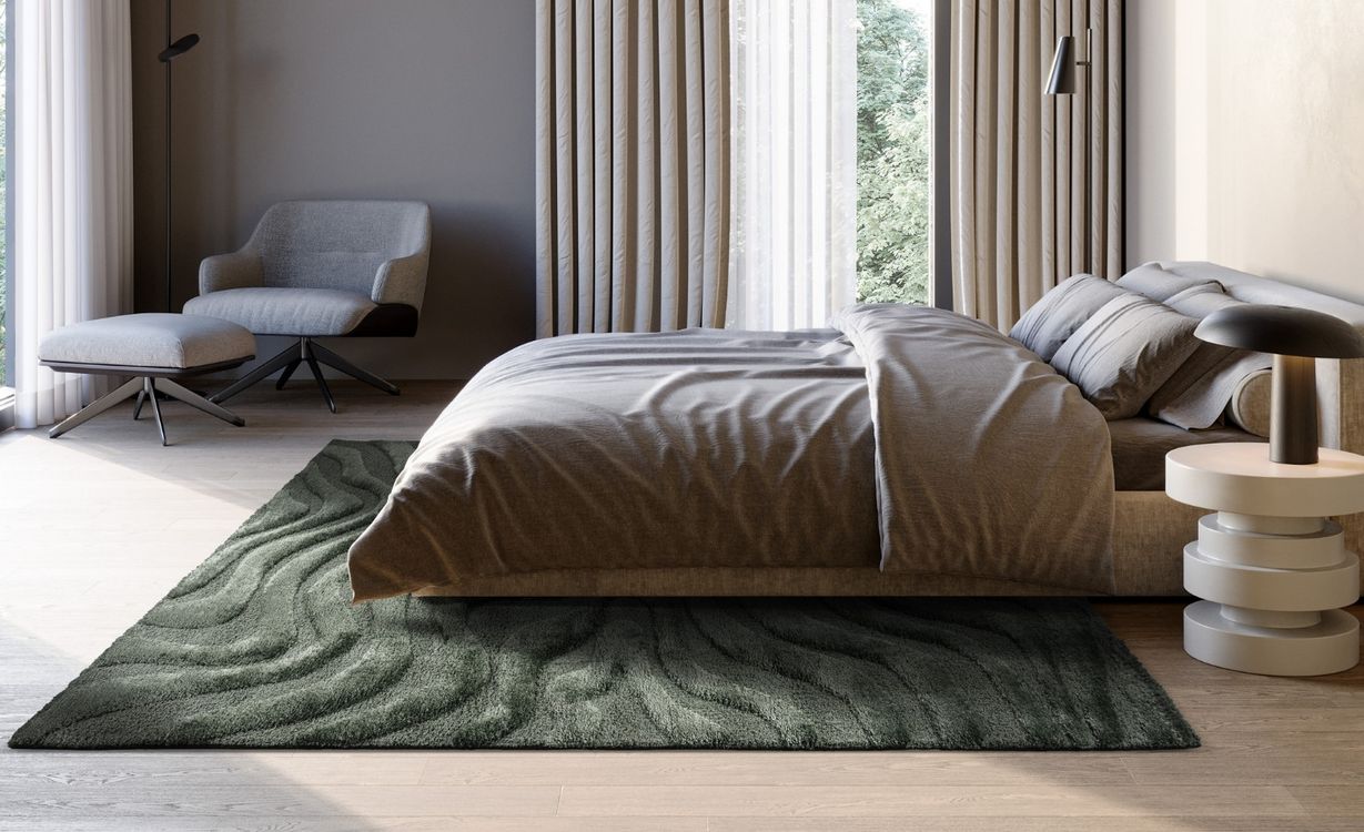 Tapis ALMA , géométrique Vert