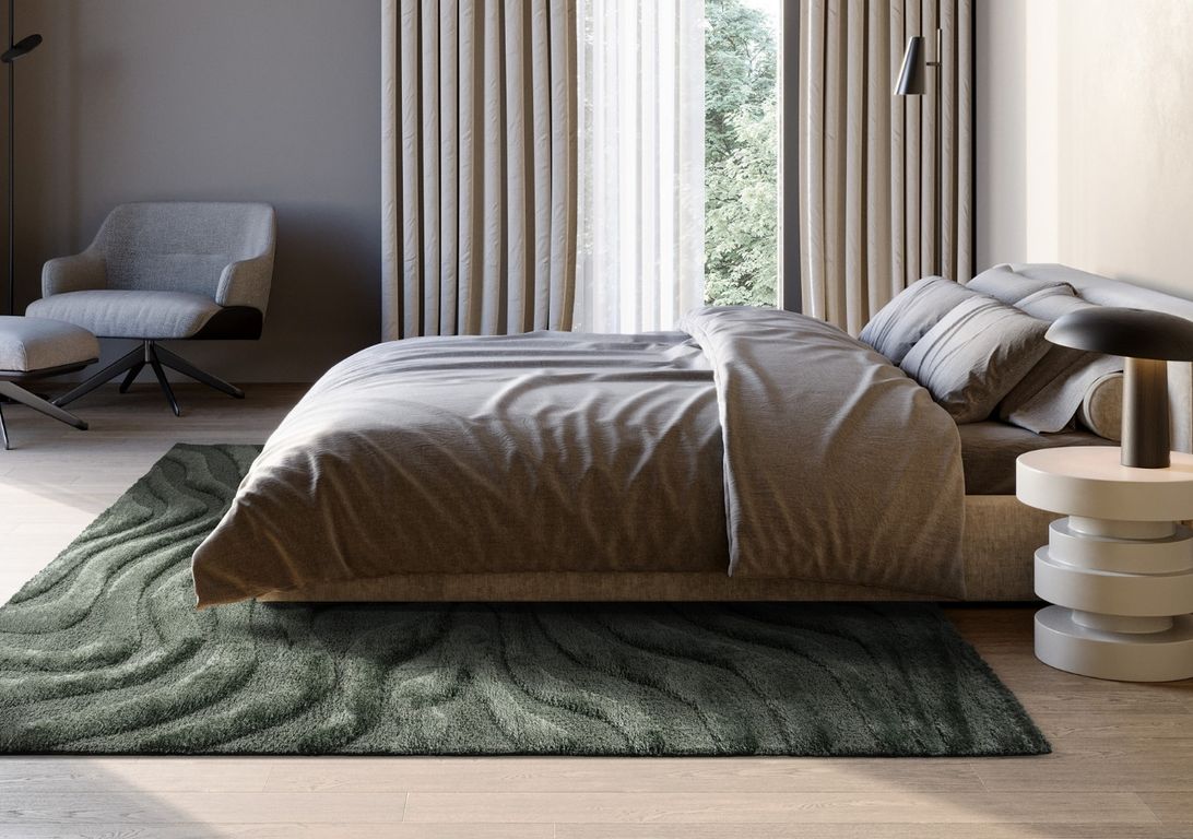 Tapis ALMA , géométrique  Vert