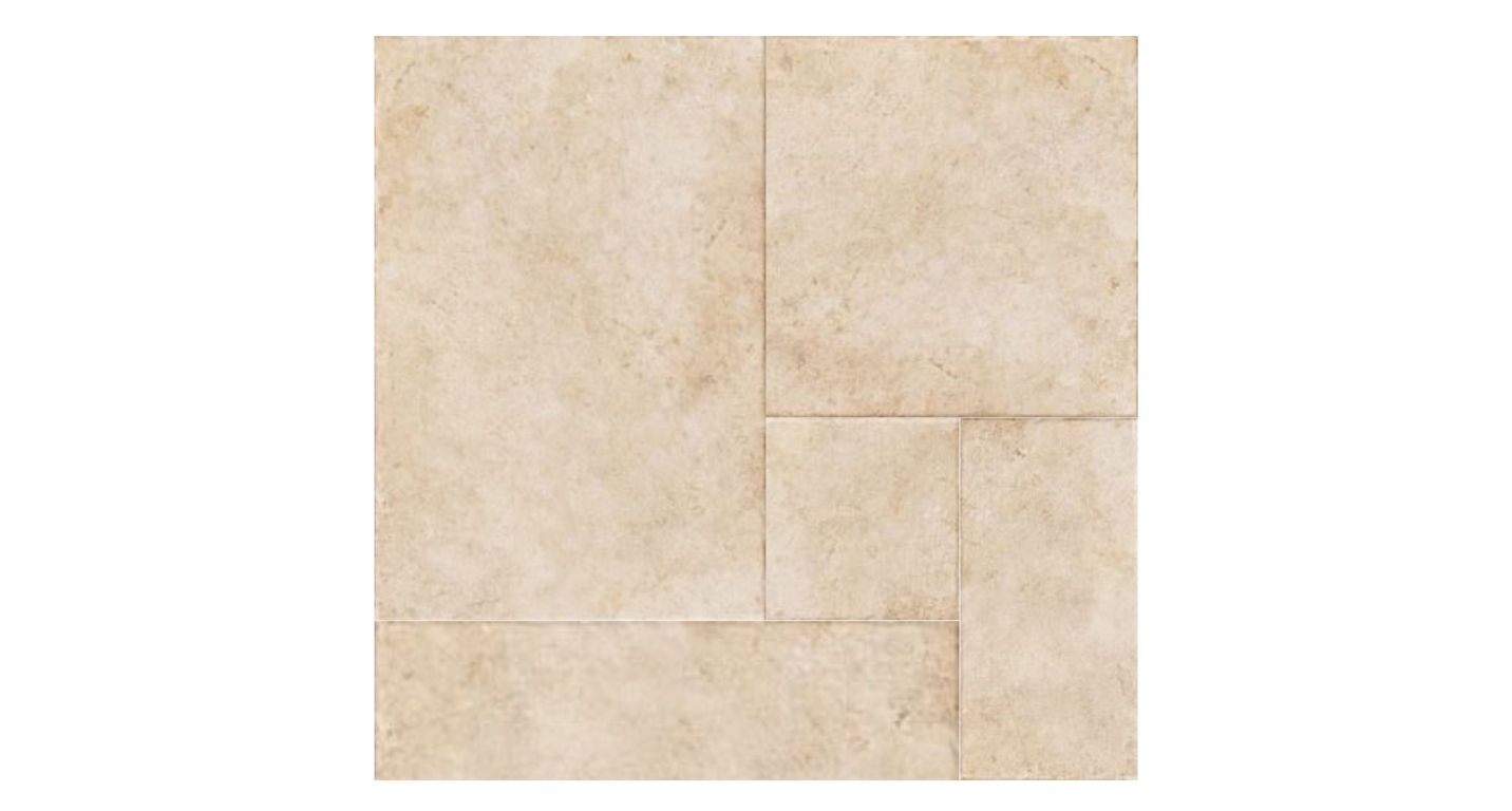Carrelage MODUL PIERRE DE BOURGOGNE, aspect pierre beige, dim 44.00 x 66.00 cm