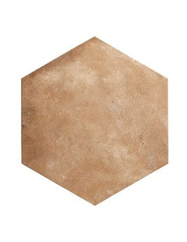 Carrelage HEX TERRA, aspect béton terracotta, dim 56.00 x 48.00 cm