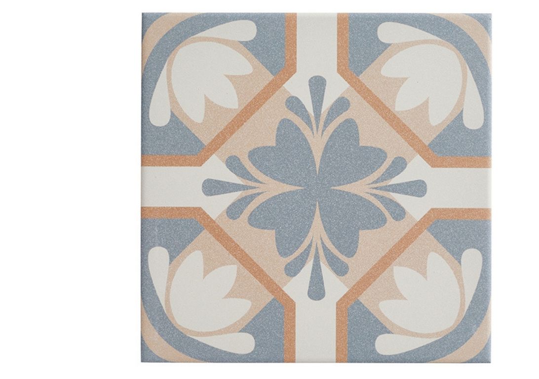 Carrelage FIORE, aspect carreau ciment multicolore, dim 20.00 x 20.00 cm