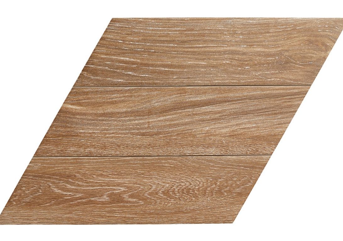 Carrelage CHEVRON, aspect bois noisette, dim 40.00 x 70.00 cm