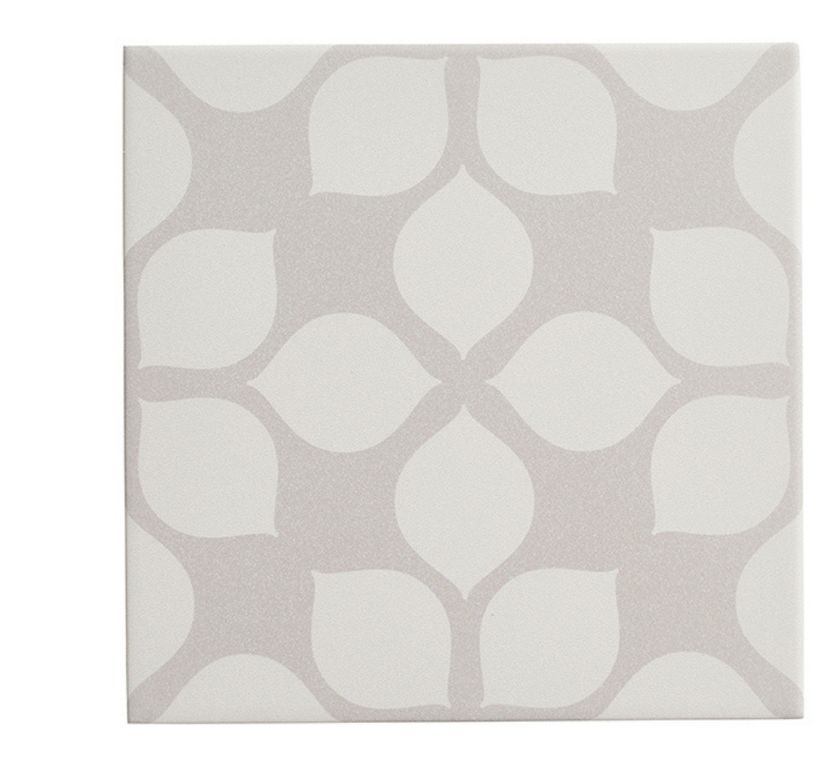 Carrelage PETALE, aspect carreau ciment gris, dim 20.00 x 20.00 cm