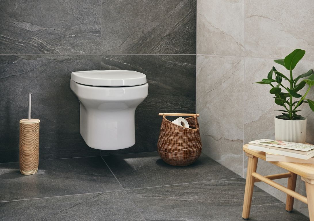 Carrelage HALLEY anthracite, aspect pierre 60x60cm, dim 60.00 x 60.00 cm