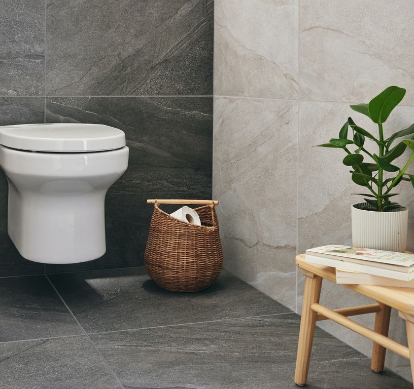 Carrelage HALLEY anthracite, aspect pierre 60x60cm, dim 60.00 x 60.00 cm