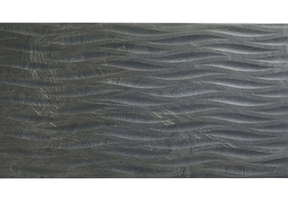 Carrelage WAVE DECOR gris anthracite, aspect pierre noir, dim 46.00 x 91.00 cm