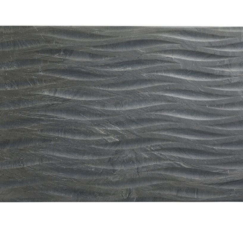 Carrelage WAVE DECOR gris anthracite, aspect pierre noir, dim 46.00 x 91.00 cm