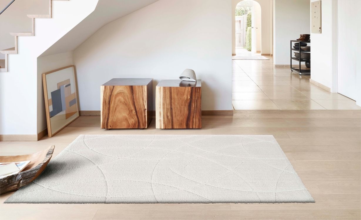 Tapis OXANE , géométrique Ecru