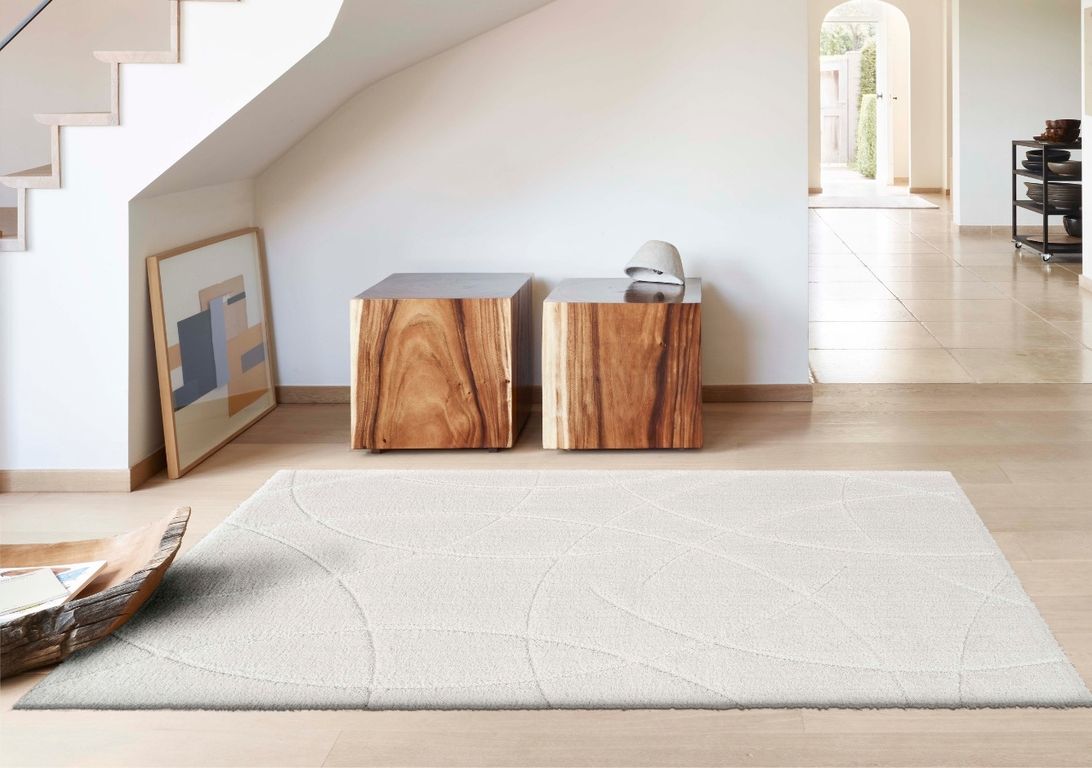 Tapis OXANE , géométrique  Ecru