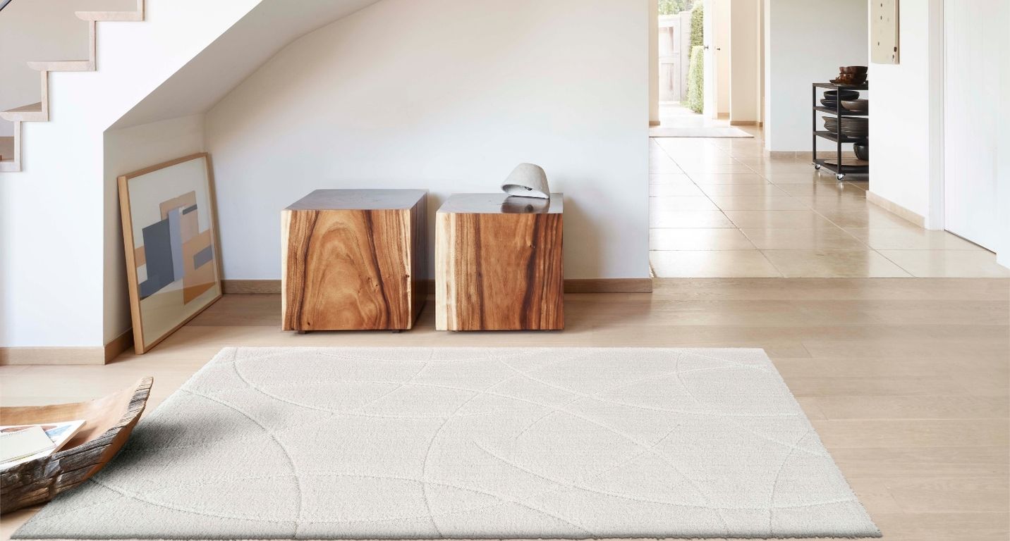 Tapis OXANE , géométrique  Ecru