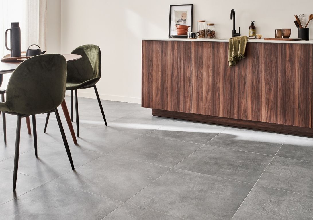 Carrelage BETONICO gris, aspect béton gris, dim 60.00 x 60.00 cm