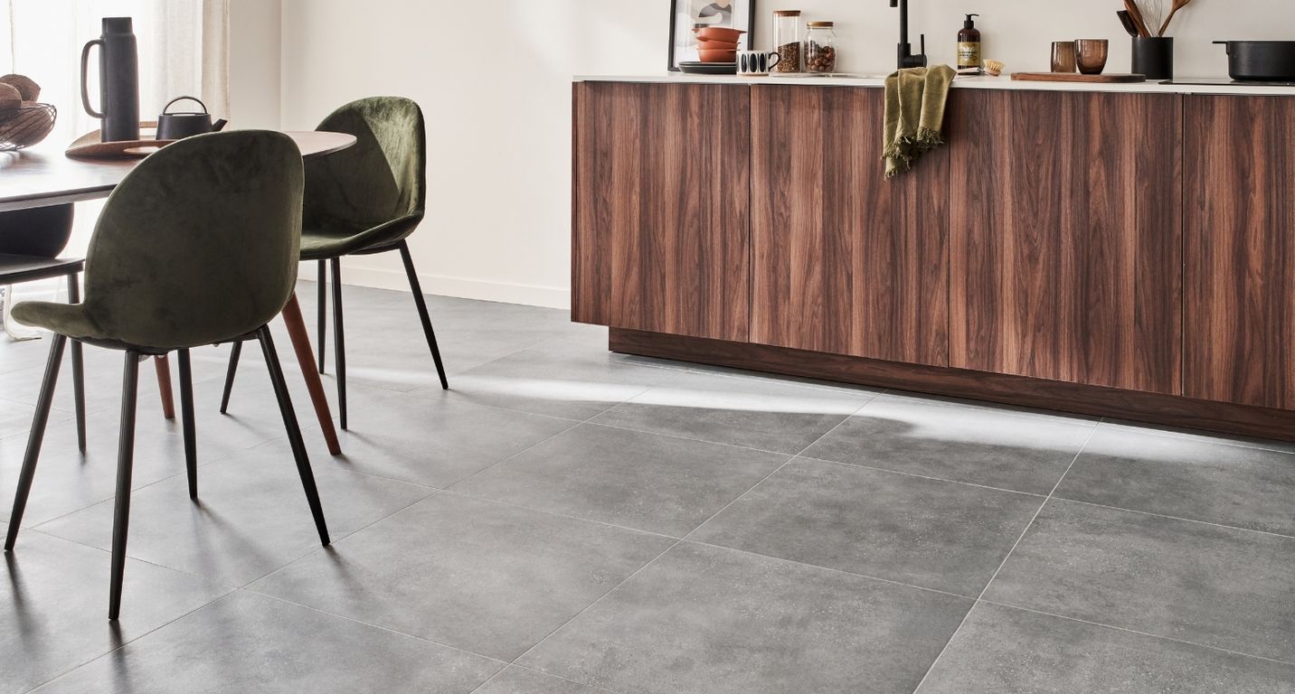 Carrelage BETONICO gris, aspect béton gris, dim 60.00 x 60.00 cm