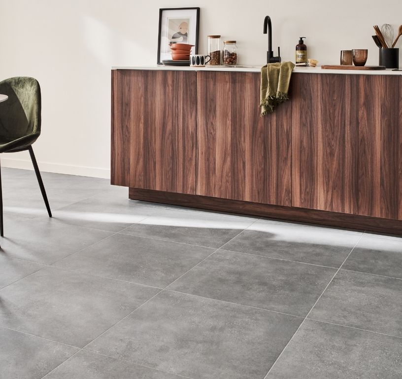 Carrelage BETONICO gris, aspect béton gris, dim 60.00 x 60.00 cm