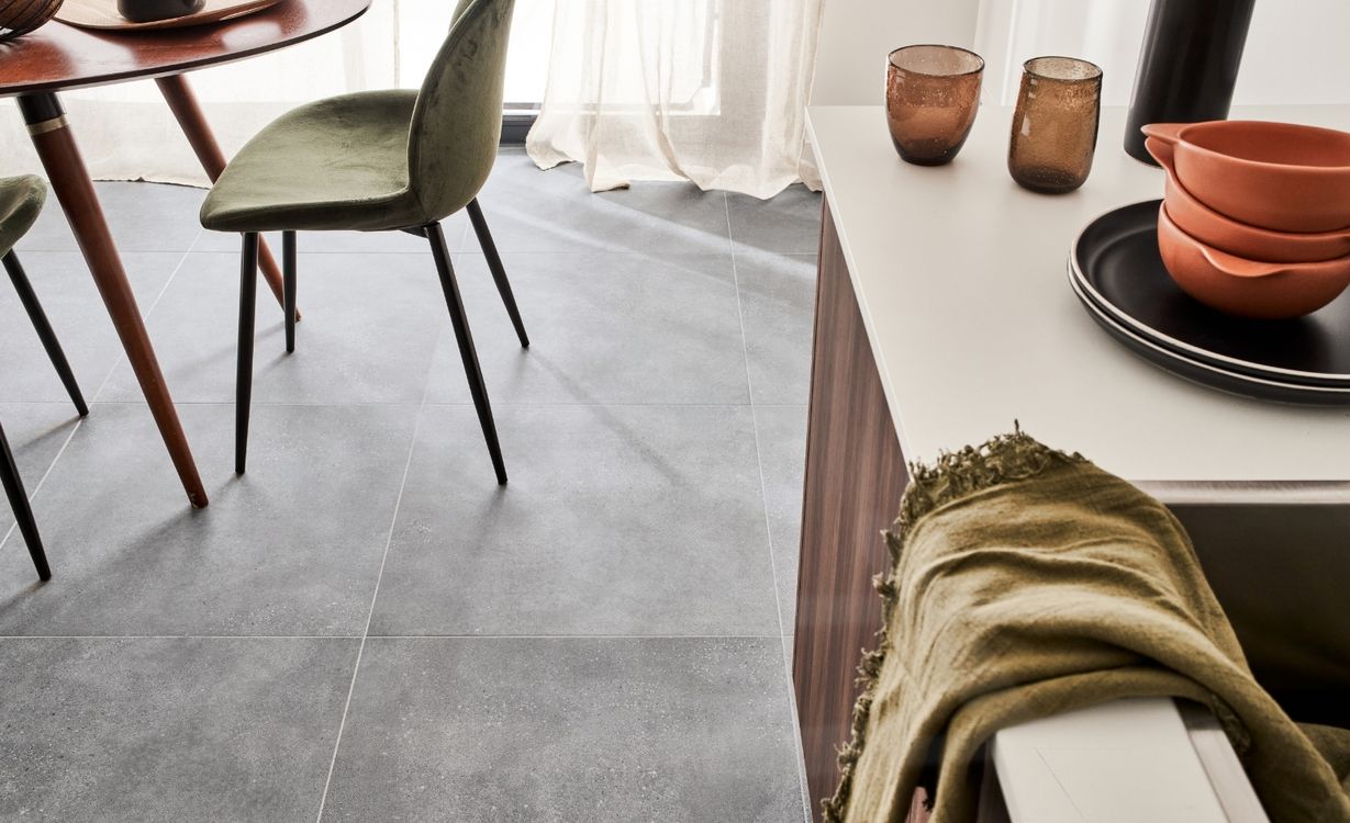 Carrelage BETONICO gris, aspect béton gris, dim 60.00 x 60.00 cm