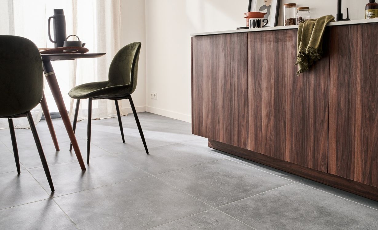 Carrelage BETONICO gris, aspect béton gris, dim 60.00 x 60.00 cm