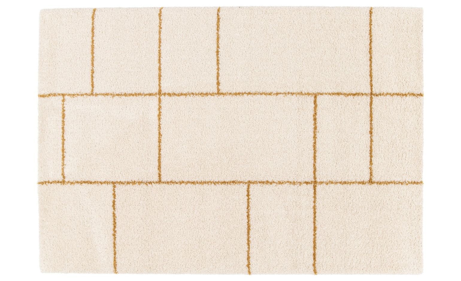 Tapis AVELINE , géométrique Ecru / jaune | Saint Maclou