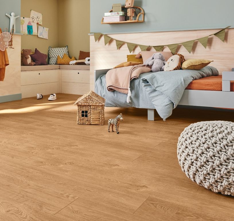 Sol stratifié Easylife LEGEND 3 HYDRO 10mm , aspect Bois chêne miel, lame 19.20 x 126.10 cm