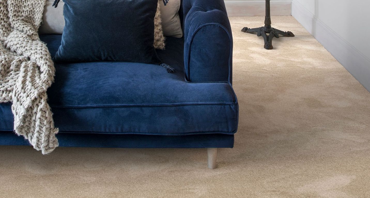 Moquette velours CARACAS 4M, col beige clair, rouleau 4.00 m