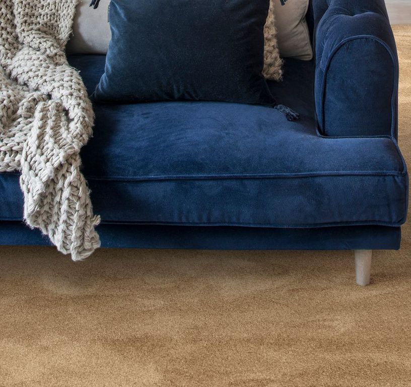 Moquette velours CARACAS 4M, col marron clair, rouleau 4.00 m