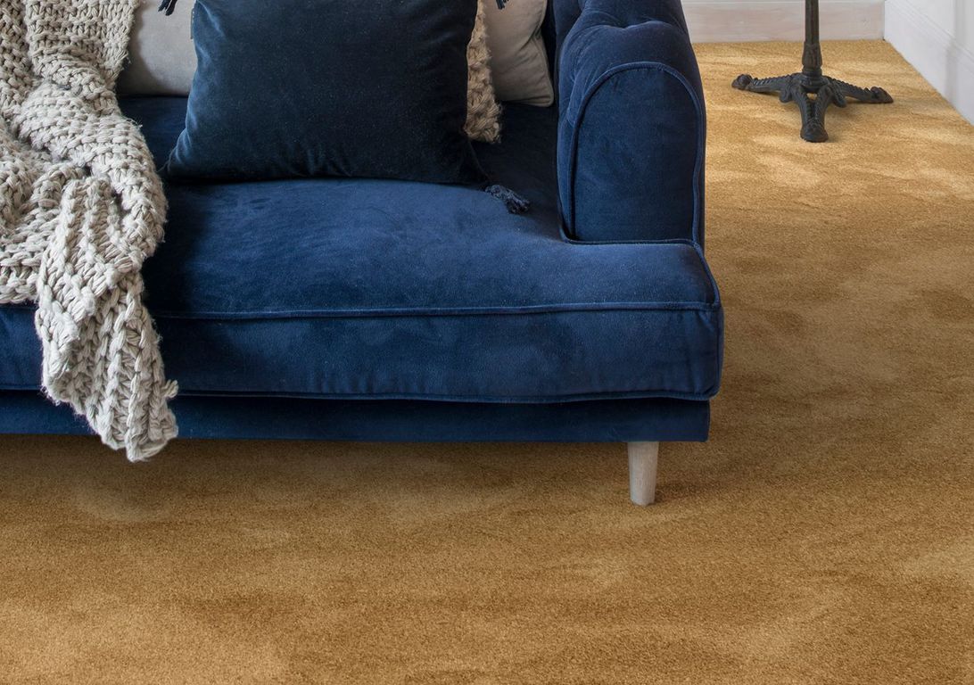 Moquette velours CARACAS 4M, col miel, rouleau 4.00 m