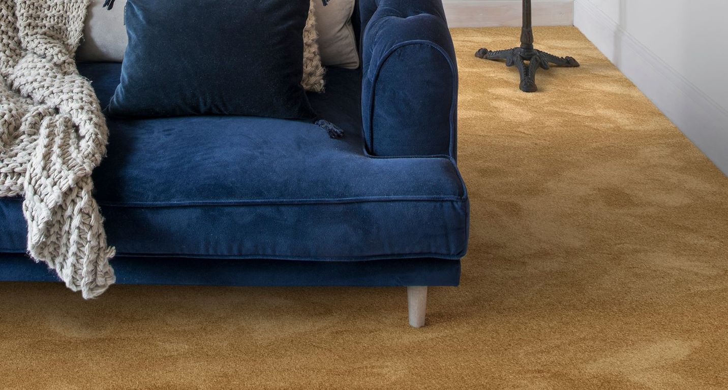 Moquette velours CARACAS 4M, col miel, rouleau 4.00 m