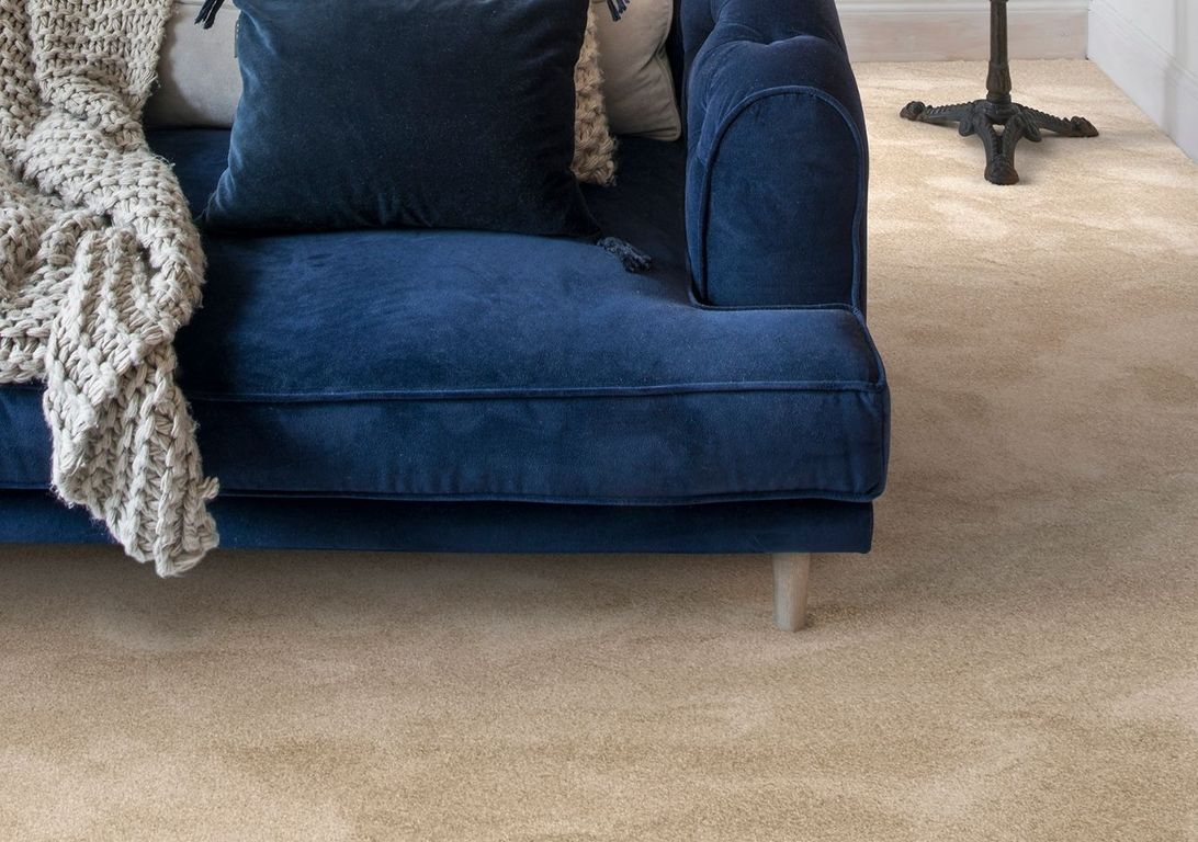 Moquette velours CARACAS 5M, col beige clair, rouleau 5.00 m